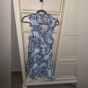 Vineyard Vines Blue and White Midi Dress